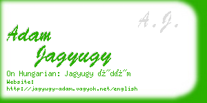 adam jagyugy business card